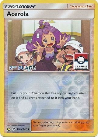 Burning Shadows Acerola #112a Second Place League Promo