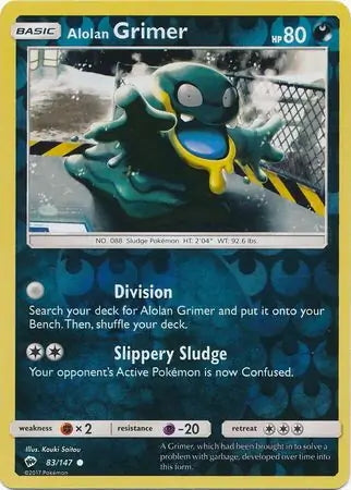 Burning Shadows Alolan Grimer #83/147 reverse holo