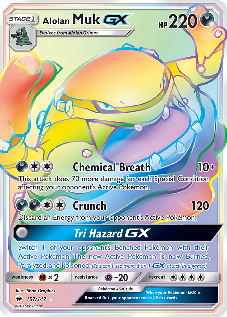 Burning Shadows Alolan Muk GX #157/147