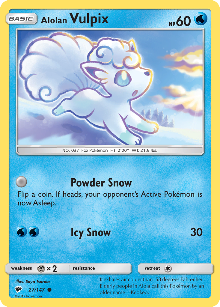 Burning Shadows Alolan Vulpix #27/147