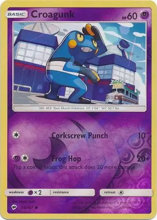 Burning Shadows Croagunk #54/147 reverse holo