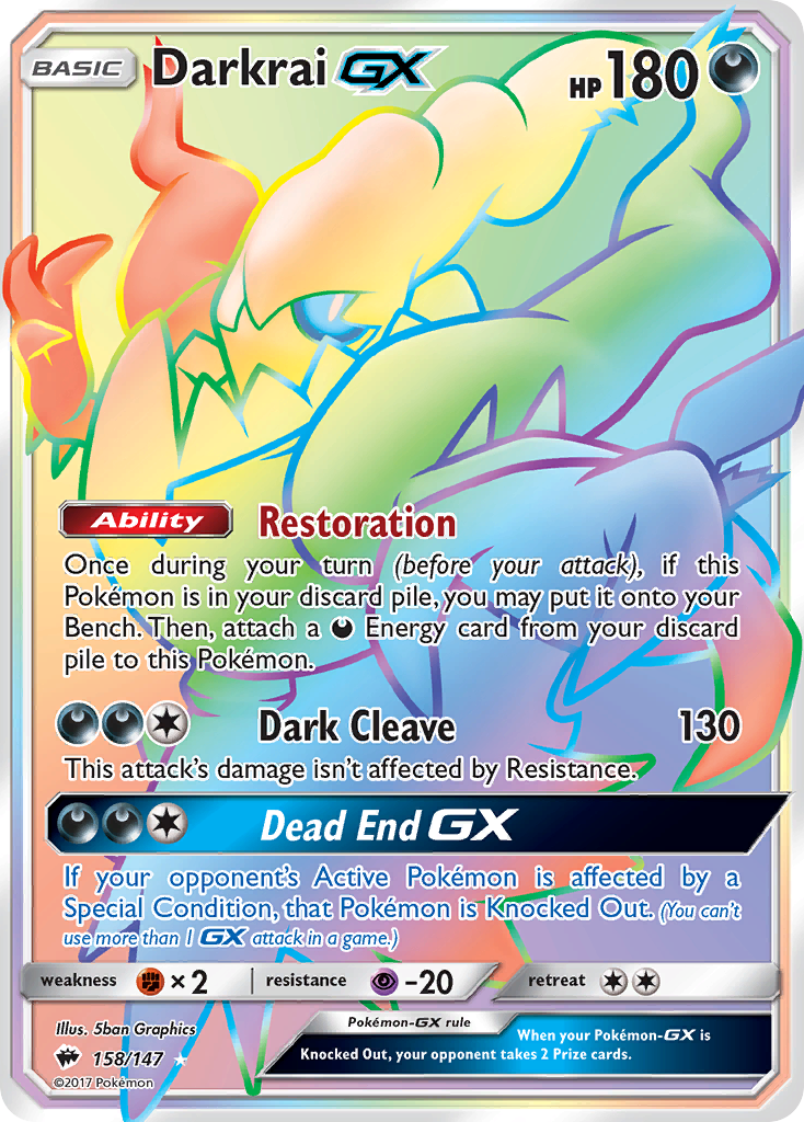 Burning Shadows Darkrai GX #158/147