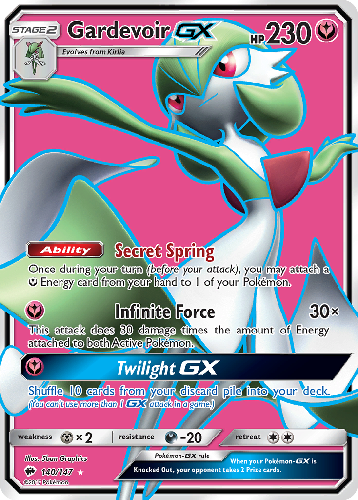 Burning Shadows Gardevoir GX #140/147