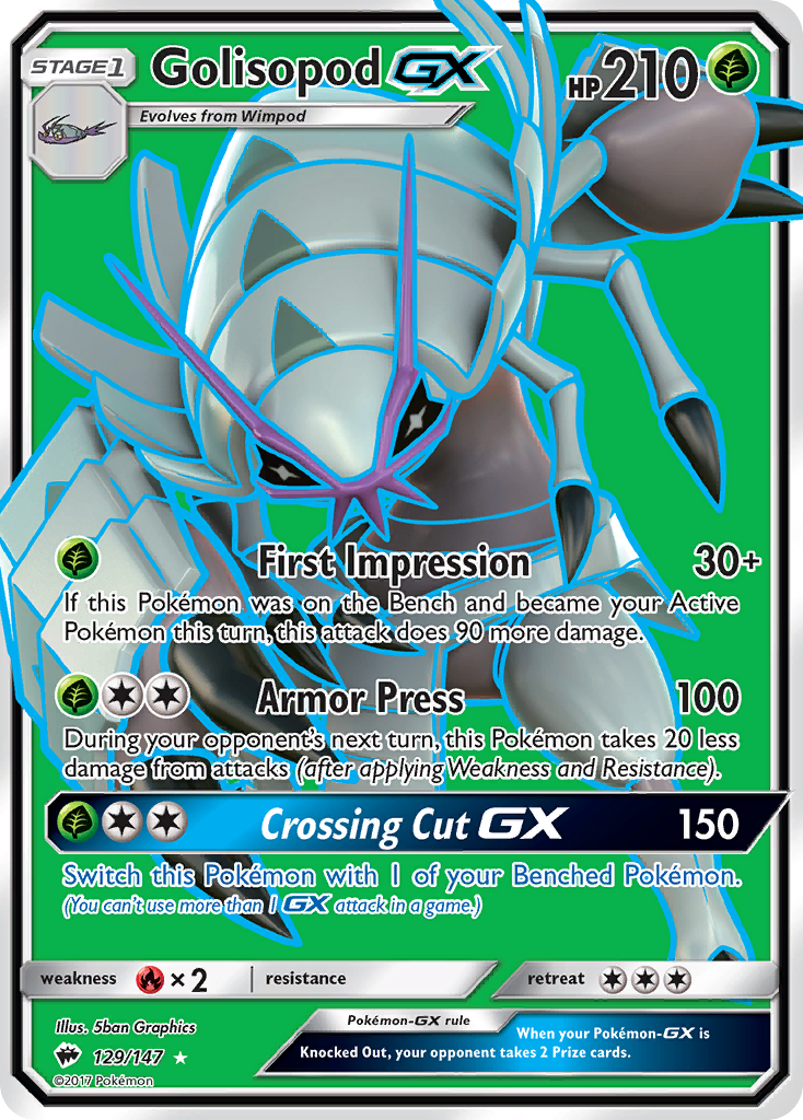 Burning Shadows Golisopod GX #129/147