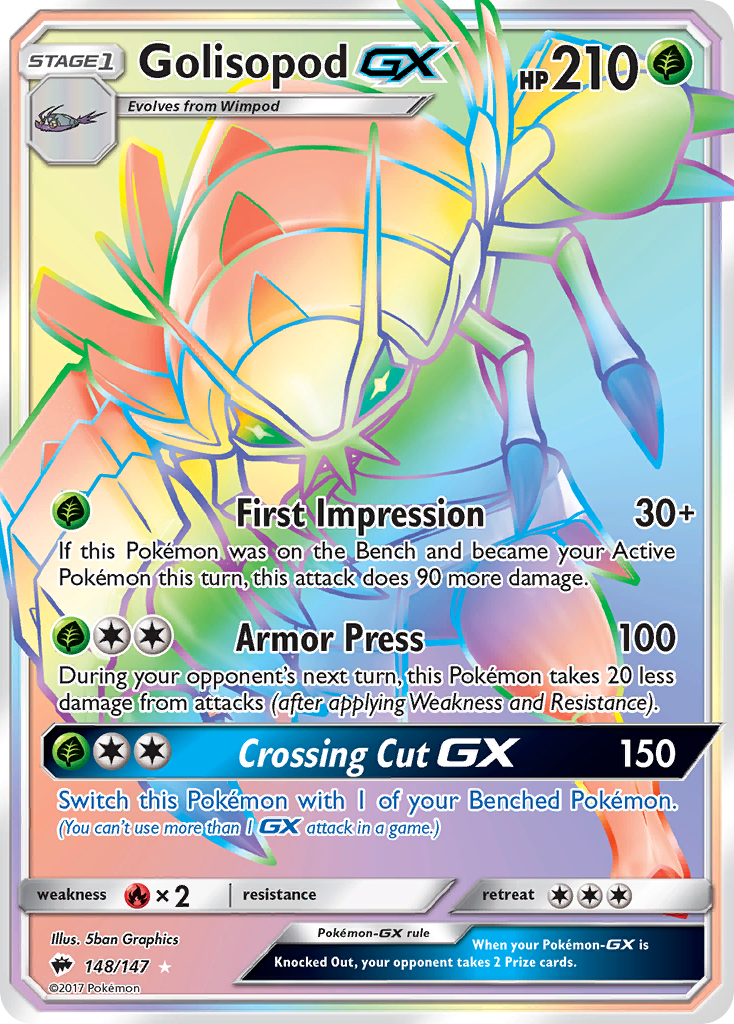 Burning Shadows Golisopod GX #148/147
