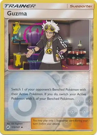 Burning Shadows Guzma #115/147 reverse holo