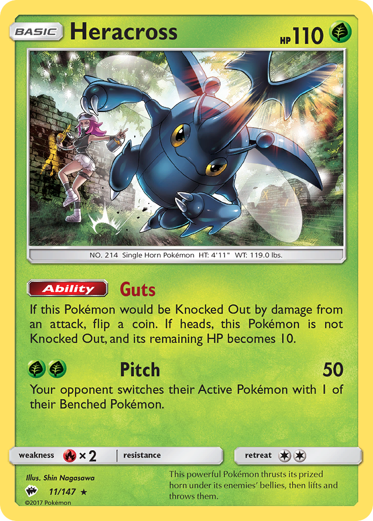 Burning Shadows Heracross #11/147
