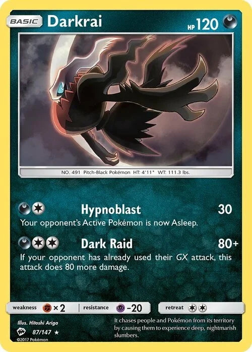 Burning Shadows Holo Darkrai #87/147