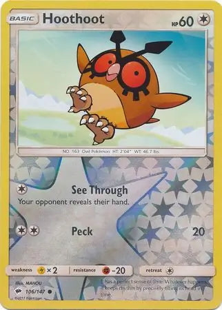 Burning Shadows Hoothoot #106/147 reverse holo
