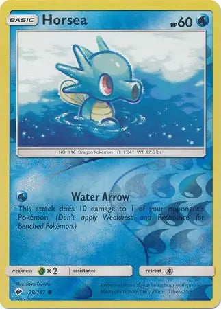 Burning Shadows Horsea #29/147 reverse holo