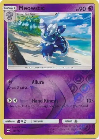 Burning Shadows Meowstic #60/147 reverse holo