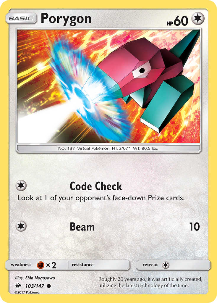 Burning Shadows Porygon #103/147