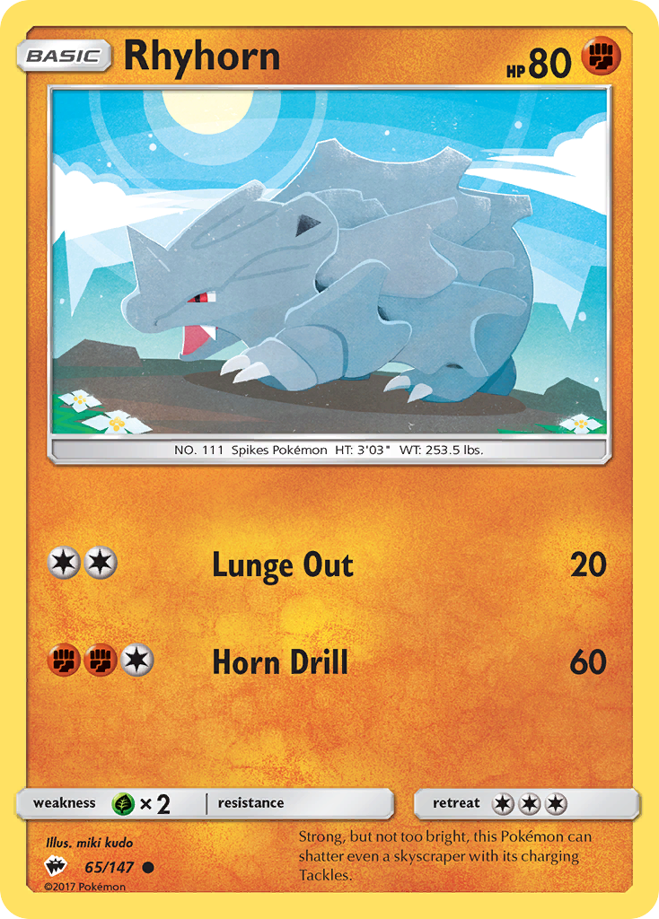 Burning Shadows Rhyhorn #65/147