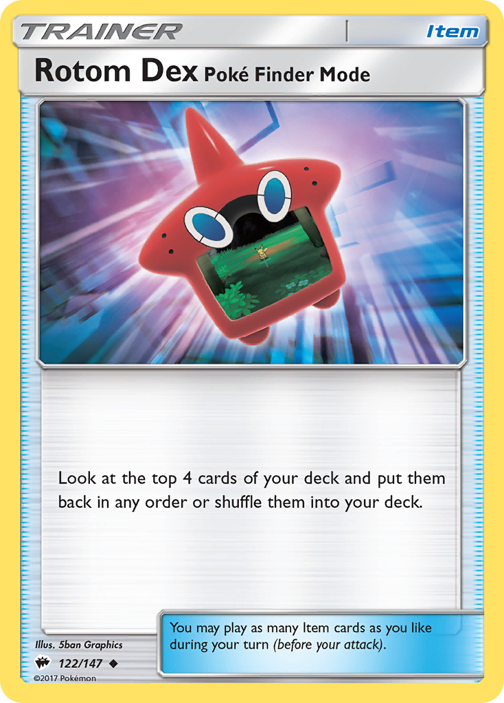 Burning Shadows Rotom Dex: Poke Finder Mode #122/147