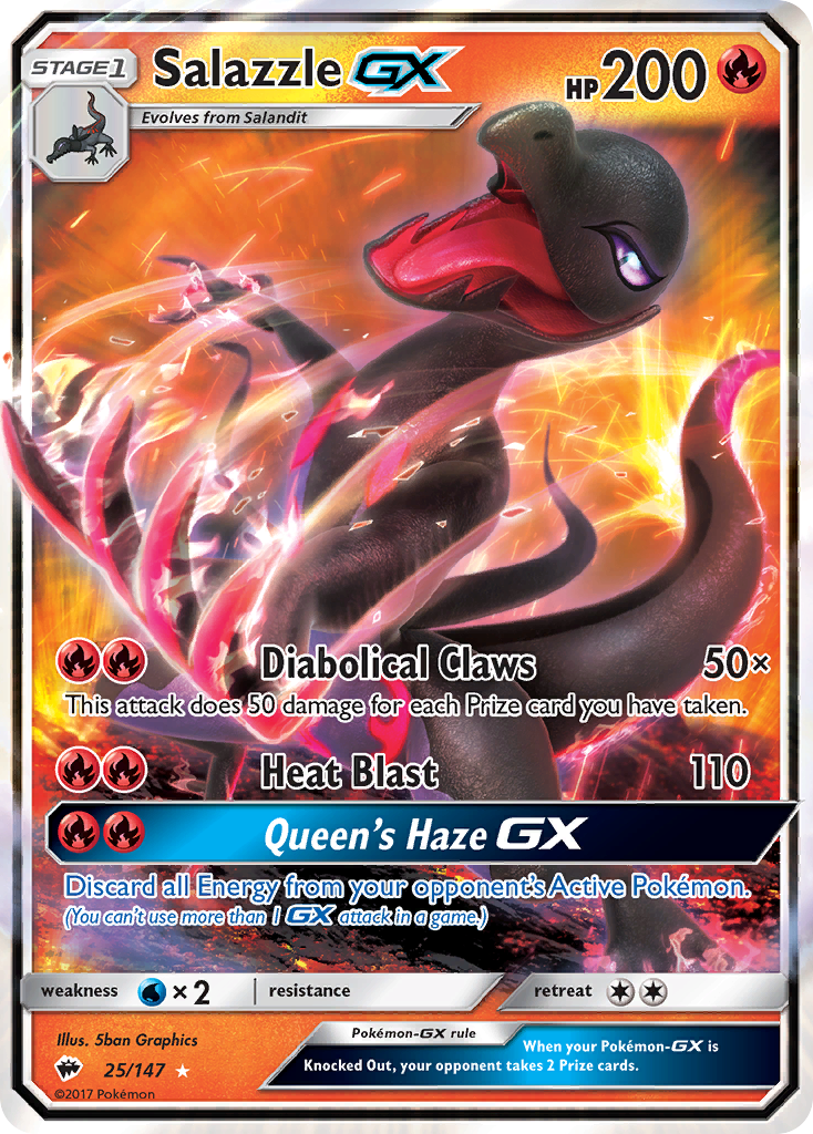 Burning Shadows Salazzle GX #25/147