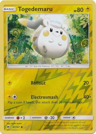 Burning Shadows Togedemaru #47/147 reverse holo