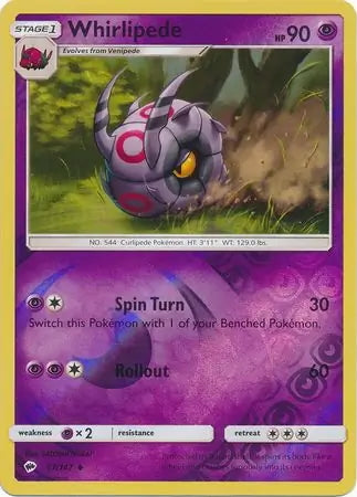 Burning Shadows Whirlipede #57/147 reverse holo