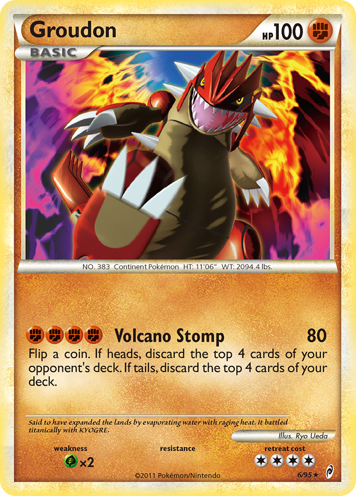 Call of Legends Non - Holo Groudon #6/95
