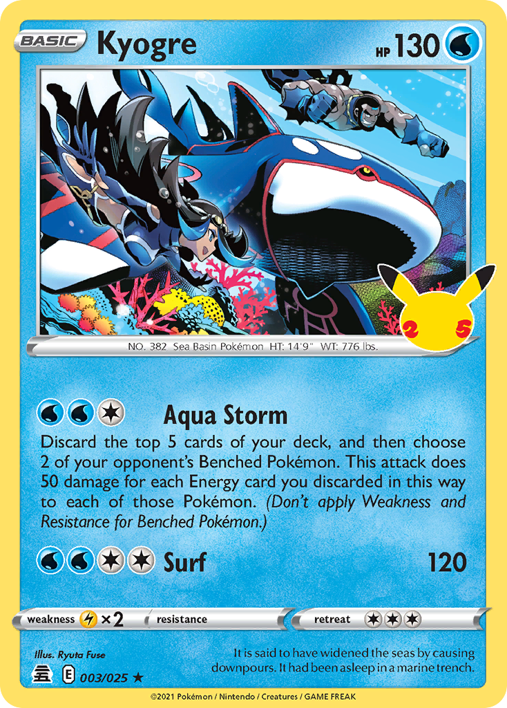 Celebrations Kyogre #3 / 25