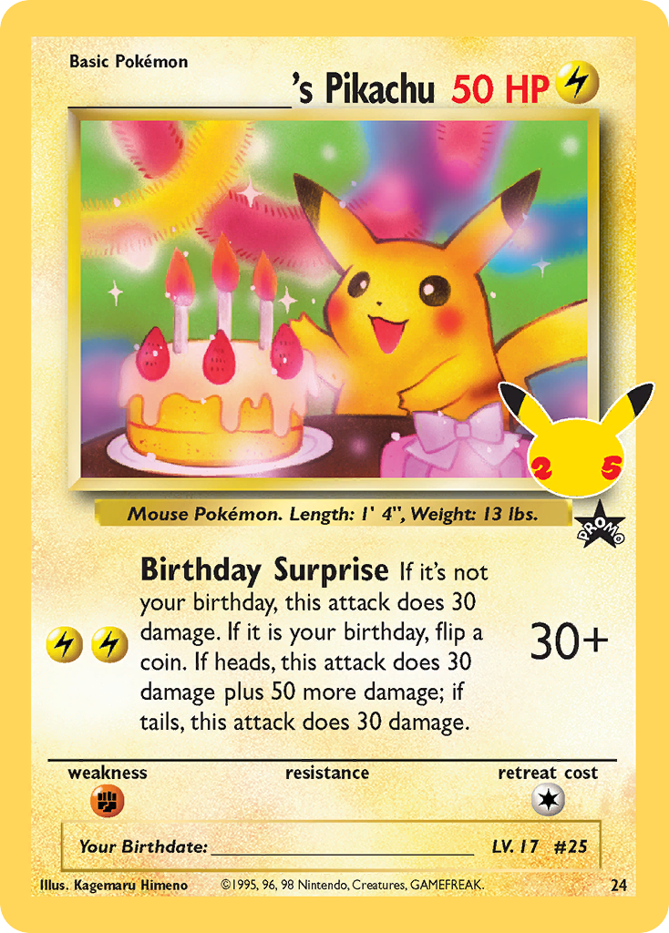 Celebrations Promo _____’s Pikachu #24