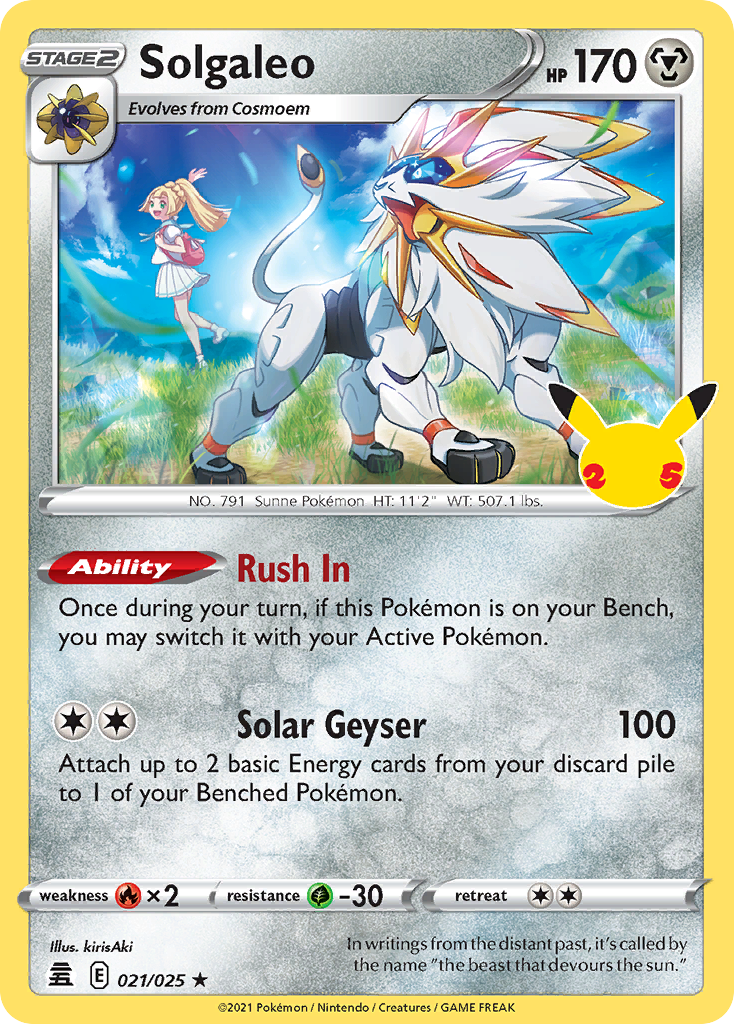 Celebrations Solgaleo #21 / 25
