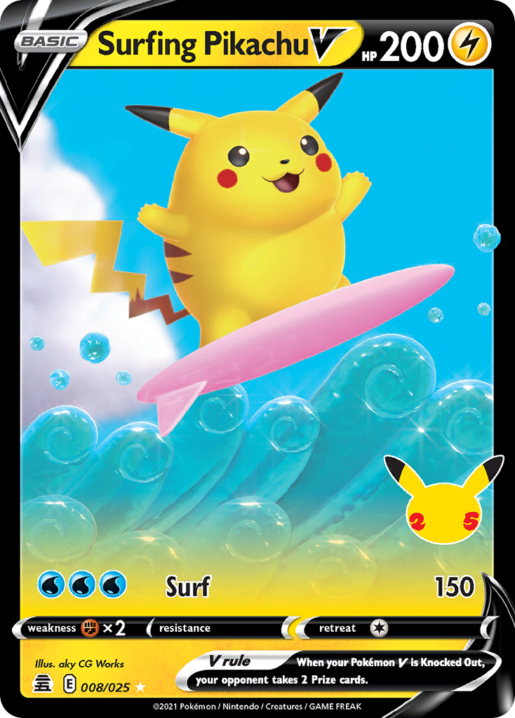 Celebrations Surfing Pikachu V #8 / 25