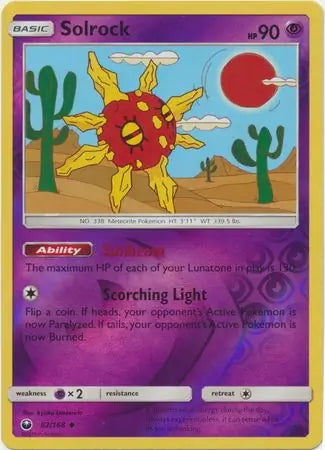 Celestial Storm Solrock #62/168 reverse holo