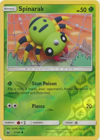 Celestial Storm Spinarak #5/168 reverse holo