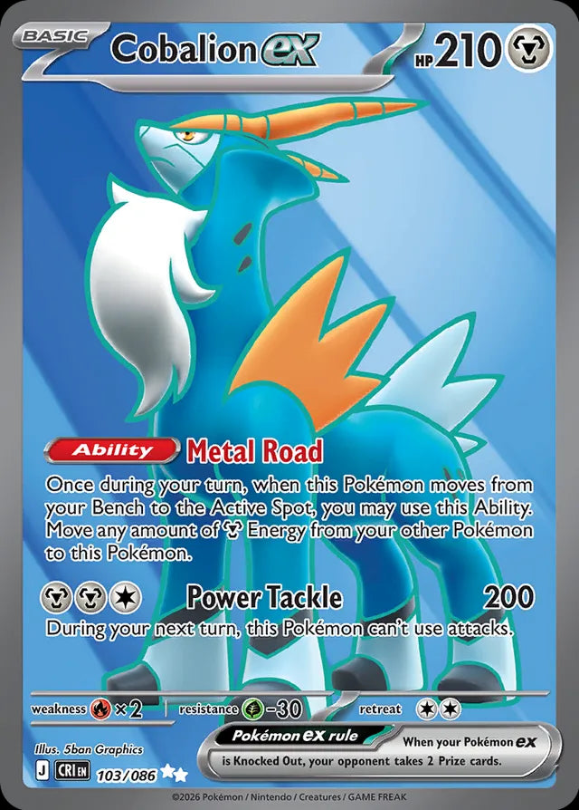 Chaos Rising Cobalion ex #103/86