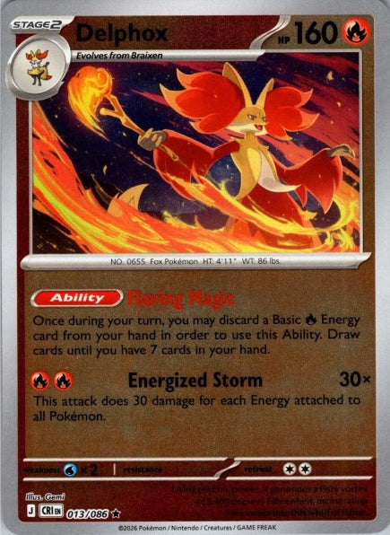 Chaos Rising Delphox #013/86 reverse holo