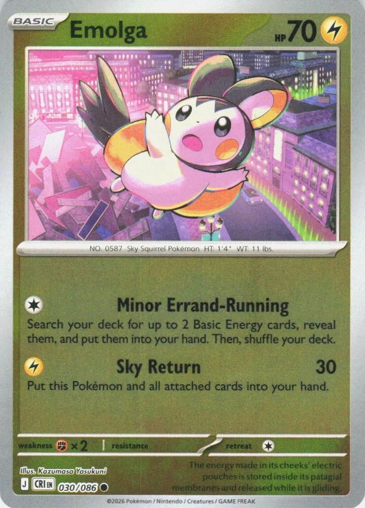 Chaos Rising Emolga #030/86 reverse holo