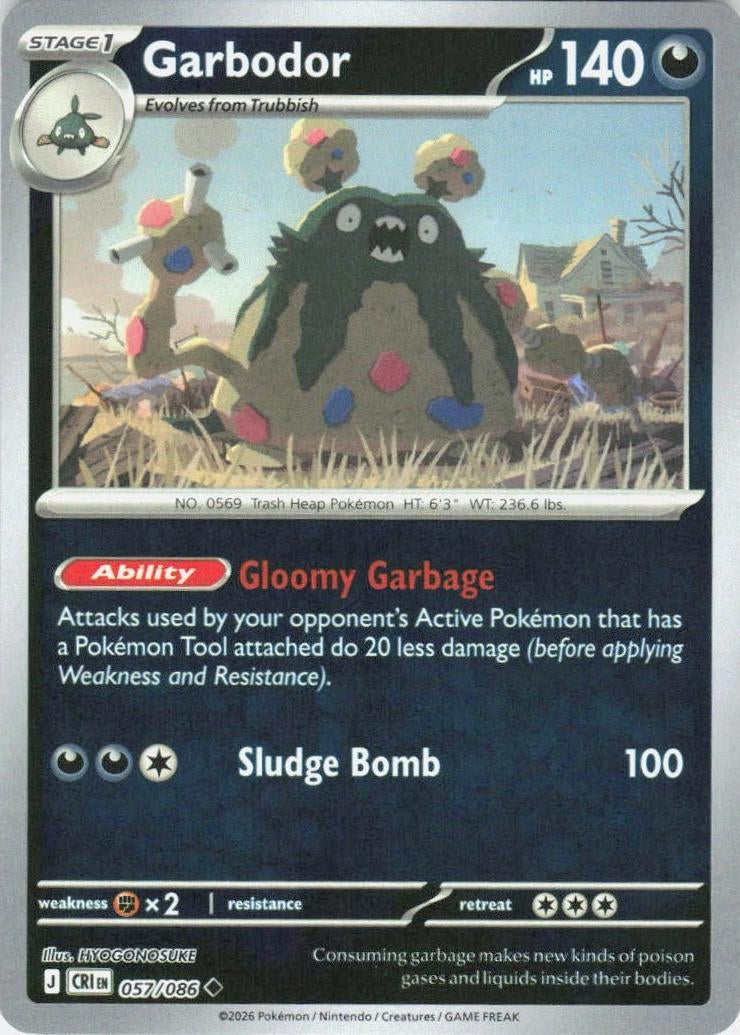 Chaos Rising Garbodor #057/86 reverse holo