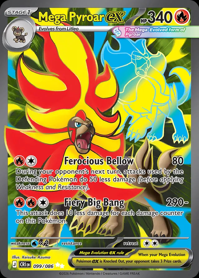 Chaos Rising Mega Pyroar ex #099/86