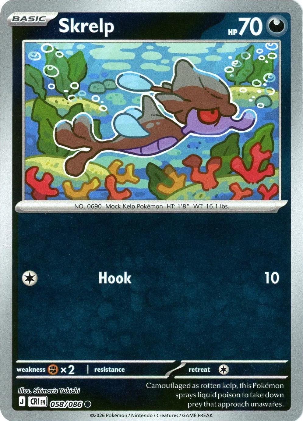 Chaos Rising Skrelp #058/86 reverse holo