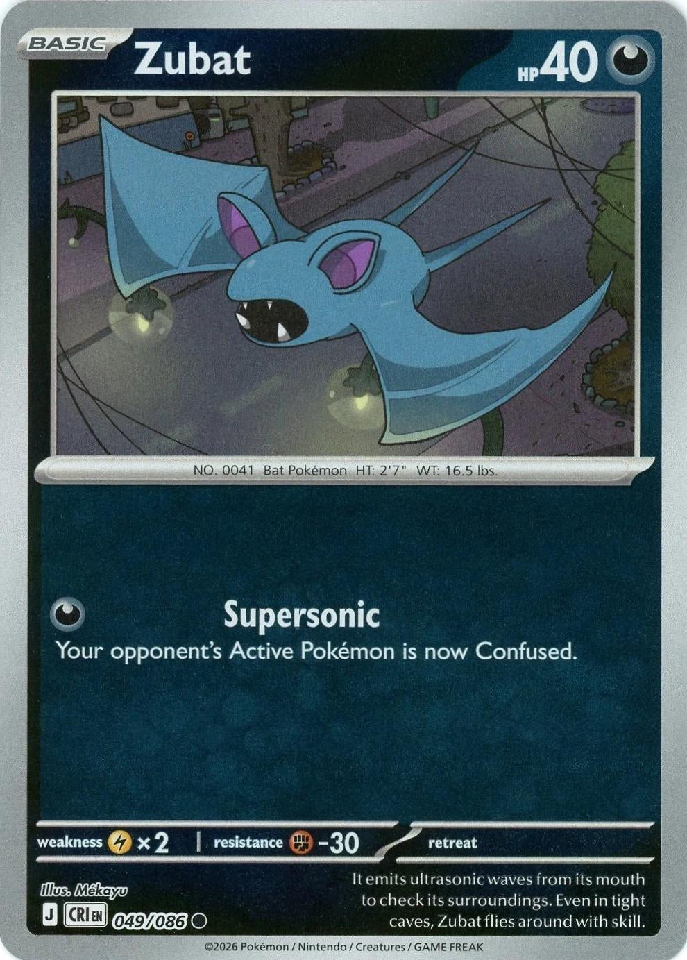 Chaos Rising Zubat #049/86 reverse holo