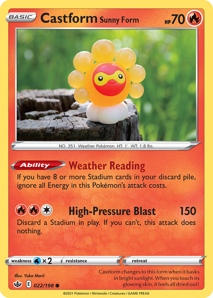 Chilling Reign Castform Sunny Form #22/198