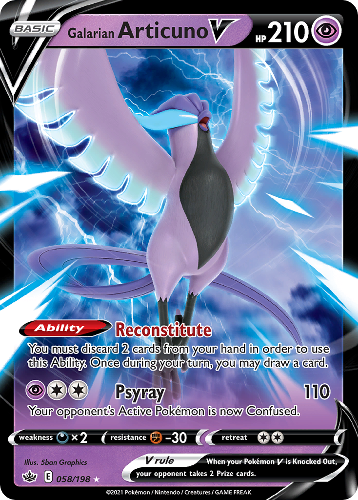 Chilling Reign Galarian Articuno V #58/198
