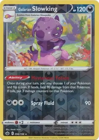 Chilling Reign Galarian Slowking #98/198 reverse holo