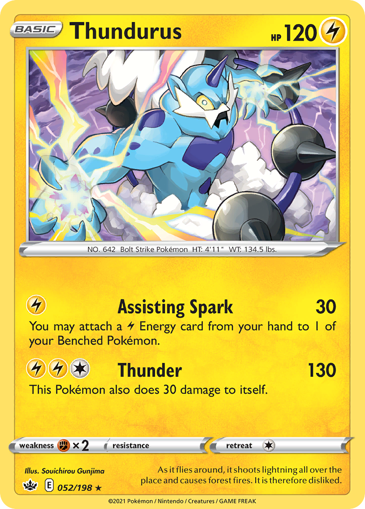Chilling Reign Holo Thundurus #52/198