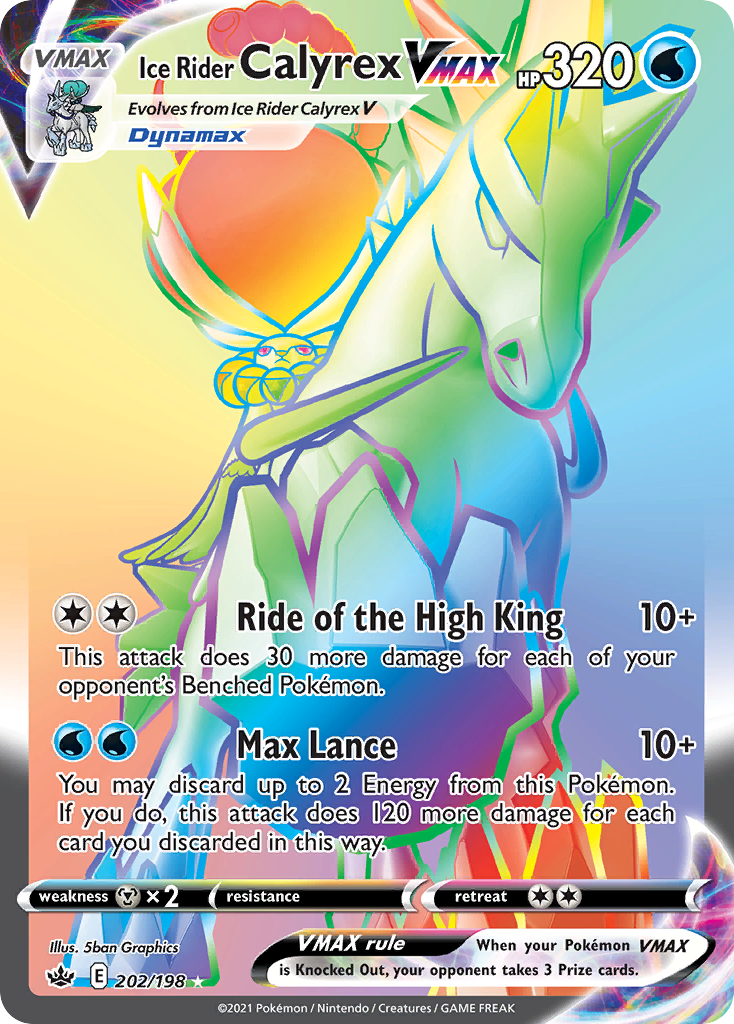 Chilling Reign Ice Rider Calyrex VMAX #202/198