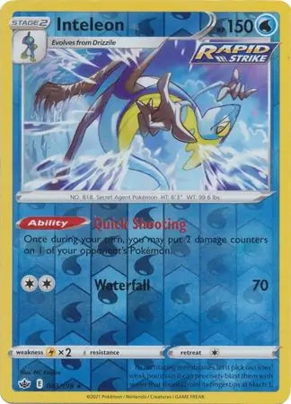 Chilling Reign Holo Inteleon #43/198