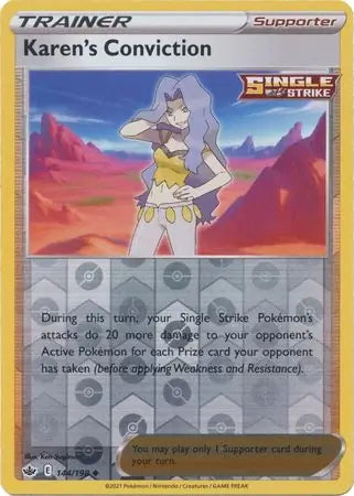Chilling Reign Karen’s Conviction #144/198 reverse holo