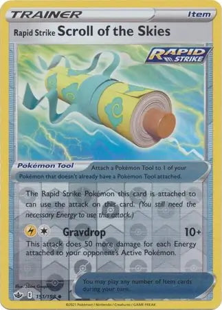 Chilling Reign Rapid Strike Scroll of the Skies #151/198 revers