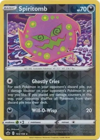 Chilling Reign Spiritomb #103/198 reverse holo