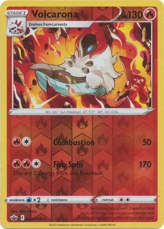 Chilling Reign Volcarona #24/198 reverse holo