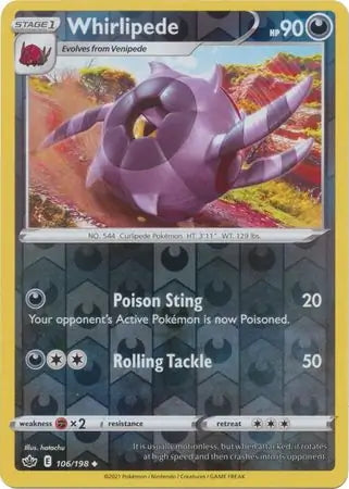 Chilling Reign Whirlipede #106/198 reverse holo