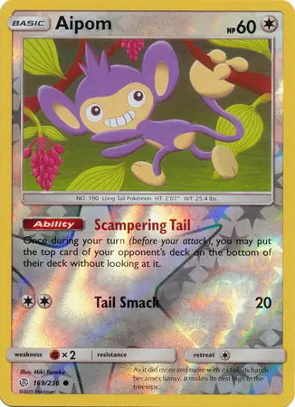 Cosmic Eclipse Aipom #169/236 reverse holo