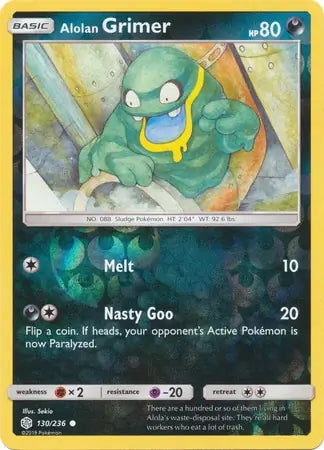 Cosmic Eclipse Alolan Grimer #130/236 reverse holo