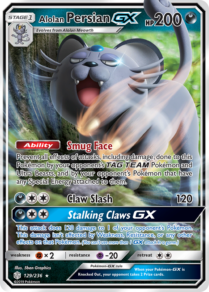 Cosmic Eclipse Alolan Persian GX #129/236