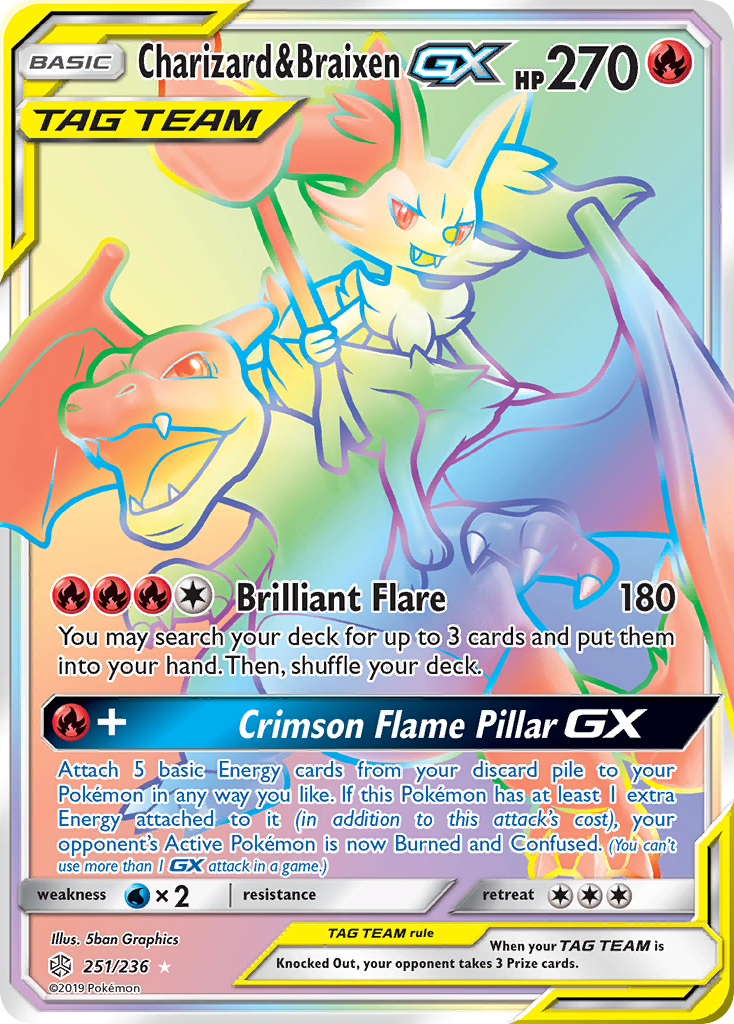 Cosmic Eclipse Charizard & Braixen GX #251/236